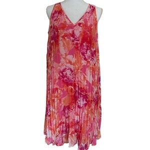 Vince Camuto Dress Women’s Size 8 Pink Floral Chiffon Semi Formal Sleeveless